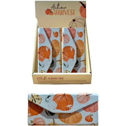 Pumpkin Autumn Harvest Foldable Glasses Case