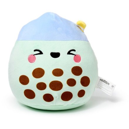 Adorable blue stuffed toy inspired by everyone's favorite bubble tea.