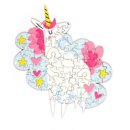 Keep your little ones quite and busy with this cute unicorn puzzle