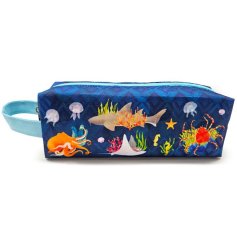 Add a touch of the ocean to their school bag with this vibrant cloth pencil case for children.