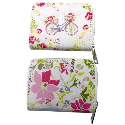 Pink Botanical Zip Small Purse, 11cm
