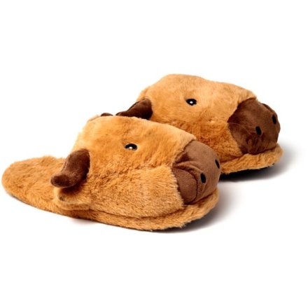 Snuggle up in our fluffy cow slippers - perfect for lounging and staying toasty all day long! 