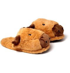 Snuggle up in our fluffy cow slippers - perfect for lounging and staying toasty all day long! 