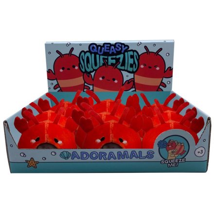 Lobster Queasy Squeezies Adoramals Squeezy Toy