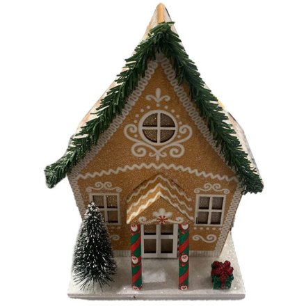 16cm LED Gingerbread House Decoration