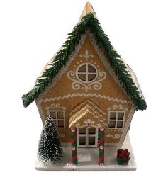 Add a festive touch to your home with this charming gingerbread house, 
