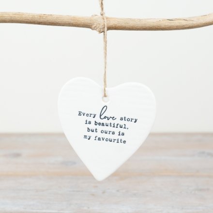 Every Love Story Hanging Heart, 9cm