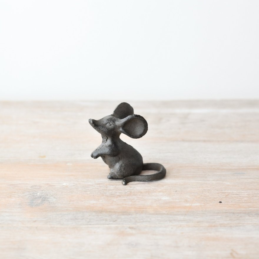 Mouse Ornament Cast Iron ,7.5cm 