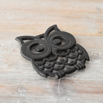 Cast Iron Owl Trivet, 20cm 