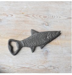 Adorable fish-shaped bottle opener with a charming design, perfect for any beer lover