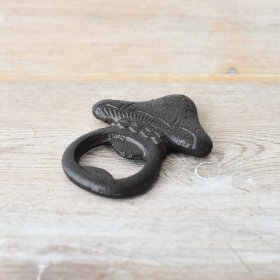 Effortlessly pop open glass bottles with this timeless cast iron bottle opener. A must-have for any at-home bar.