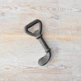 Bring rustic charm to your kitchen with this chic bottle opener - a stylish addition to any home bar or countertop.