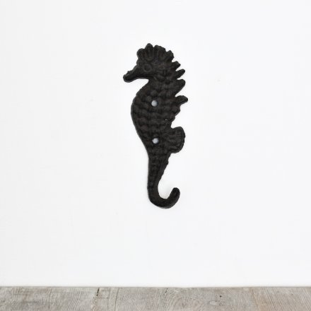 Cast Iron Sea Horse Ornament, 13.2cm 