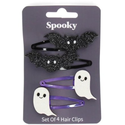 Set of 4 Halloween Hair Clips, 12.6cm