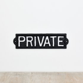 Eye-catching cast iron sign perfect for adding charm to your home decor. 