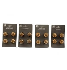 4 elegant doorknobs in a vintage black and brown hue. Create a stylish entrance to any room with this stunning set.