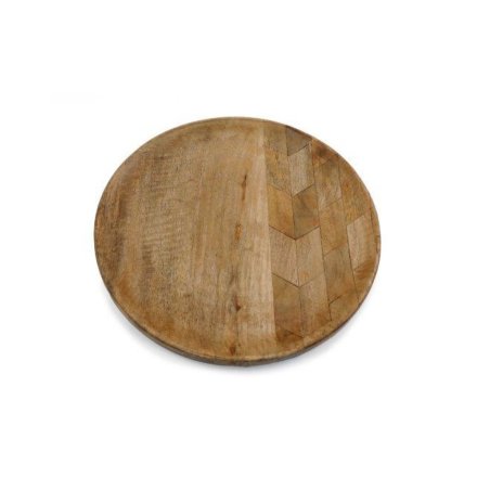 Mango Wood Round Serving Board, 25cm