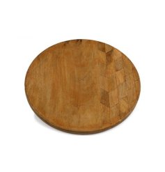 Add a touch of sophistication to the home with this trendy wooden tray featuring a chic pattern design.