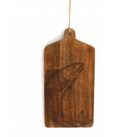 Engraved Salmon Cheese Board, 30cm