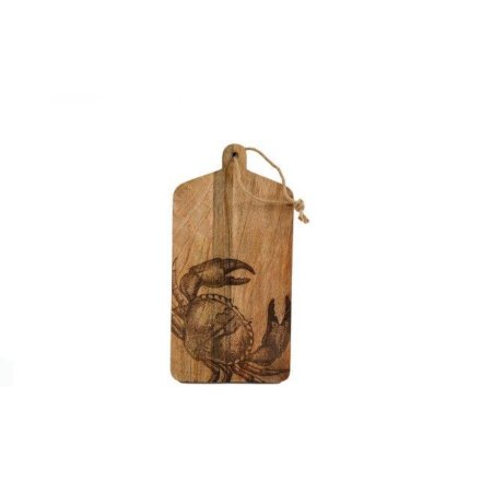 Etched Crab Cheese Serving Board, 30cm