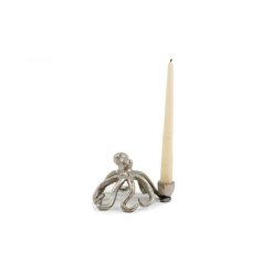 A stylish candle holder in a silver Octopus design.