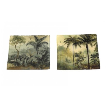2/A Sepia Palm Trinket Tray, 10CM 