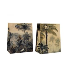 Elevate your gifting game with our chic Sepia Palm Gift Bag - perfect for any special occasion 