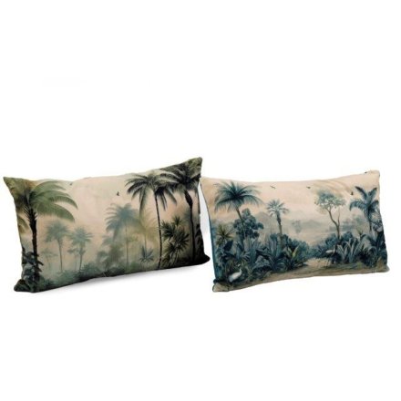 2A Sepia Palm Scatter Cushion, 50cm