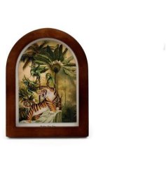 Enhance your home decor with this charming wooden arch picture frame.