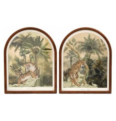 Unleash the roar of nature with our mesmerizing Tiger Arch Frame Wall Art