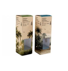Enjoy some relaxation time with this opulent diffuser in 2 assorted designs from the Sepia palm collection.