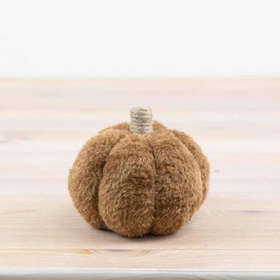 Add texture and warmth to the home this season with this stunning faux fur pumpkin.