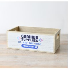 Organize your gaming accessories in this adorable storage box! Perfect for all your gaming needs.