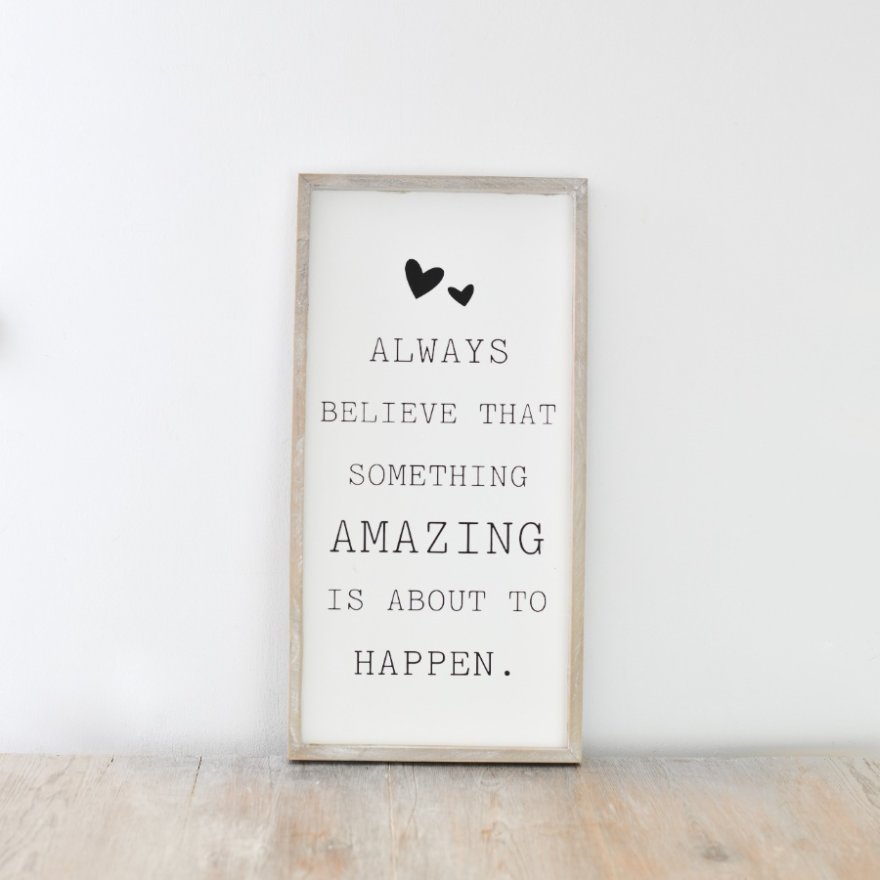 40cm Always Believe Wall Art 