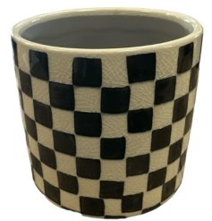 A retro checked planter perfect for all indoor planters