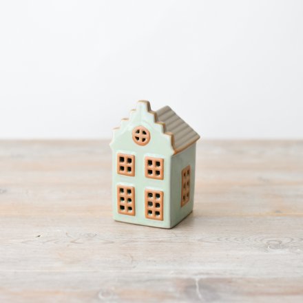 Light up Green House Deco, 11.2cm
