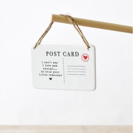 I can't say i love you Enough Post Card Sign, 11cm 