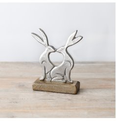 Step into spring with these cute kissing rabbit ornament