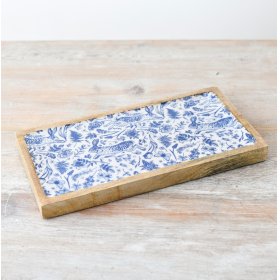 "Add a touch of Spring to your home with this beautiful wooden tray."