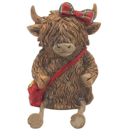 Highland Cow Tartan Bow & Bag