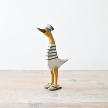 Wooden Sea Duck Deco, 21cm 