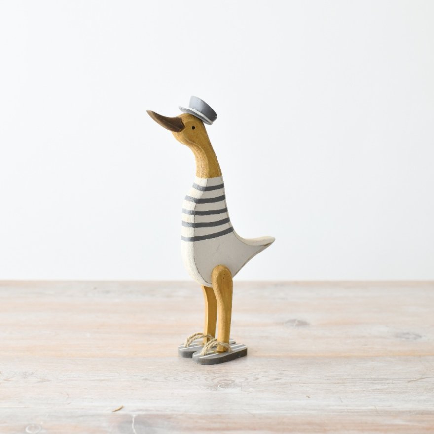 Grey & White Sea Duck Deco, 21cm 