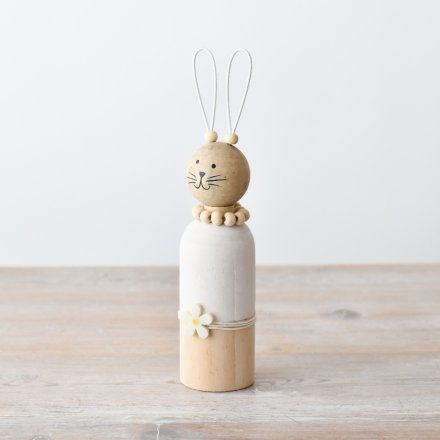 Get in the easter spirit with this standing rabbit ornament