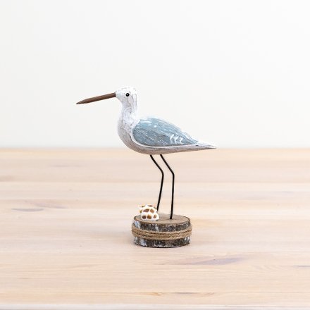 add a touch of nature to your space with this grey bird deco