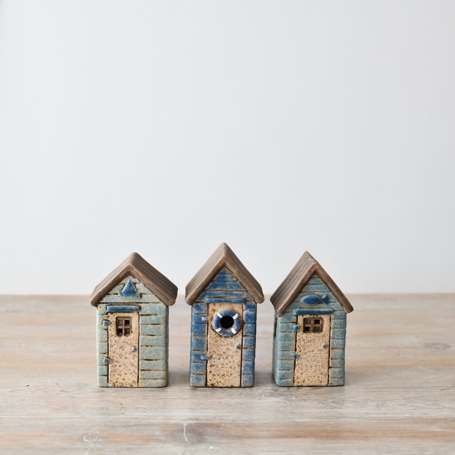 Illuminate your home with coastal charm! Our LED blue beach house ornament 