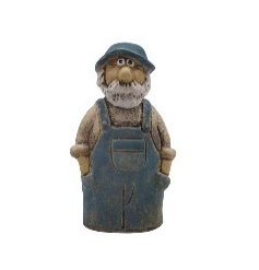 Add a charming touch of countryside to your décor with our "Farmer Speckled Blue" figurine 