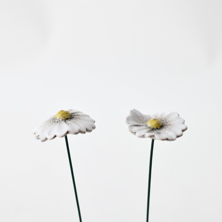 Enhance your garden with a delicate daisy stake, ideal for any foliage. 