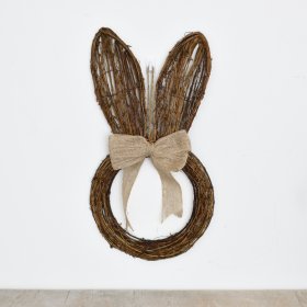 .Add a rustic flair to your home with our charming Rattan Rabbit Hanging deco