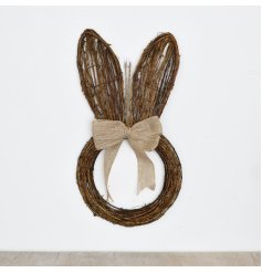 Add a touch of nature and whimsy to your home with our charming Rattan Rabbit Hanging, crafted from rattan