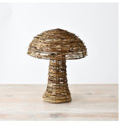 Cute natural rattan on trend mushroom deco